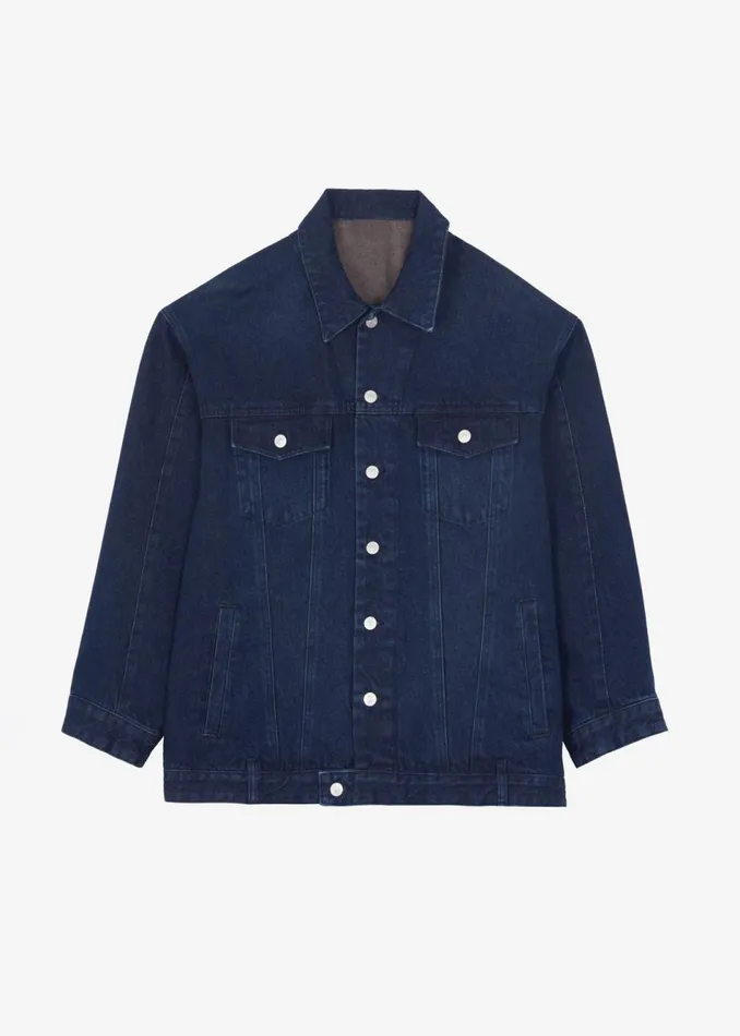 Women The Frankie Shop Outerwear William Denim Jacket Dark Wash