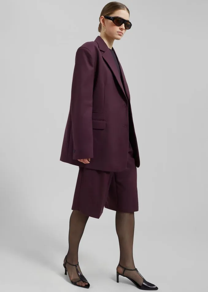 Women The Frankie Shop Outerwear Wilma Blazer Burgundy