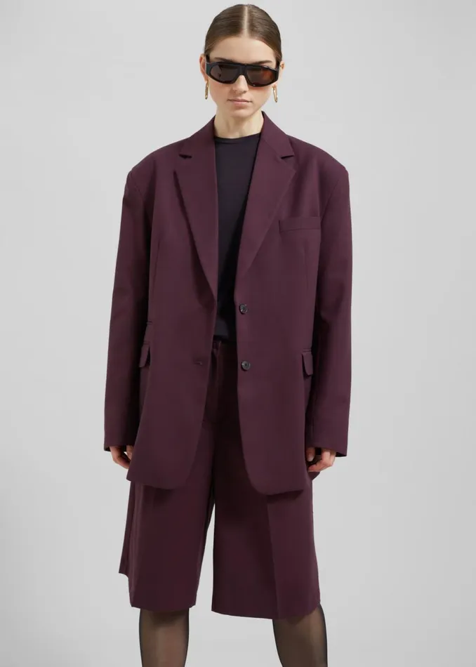Women The Frankie Shop Outerwear Wilma Blazer Burgundy