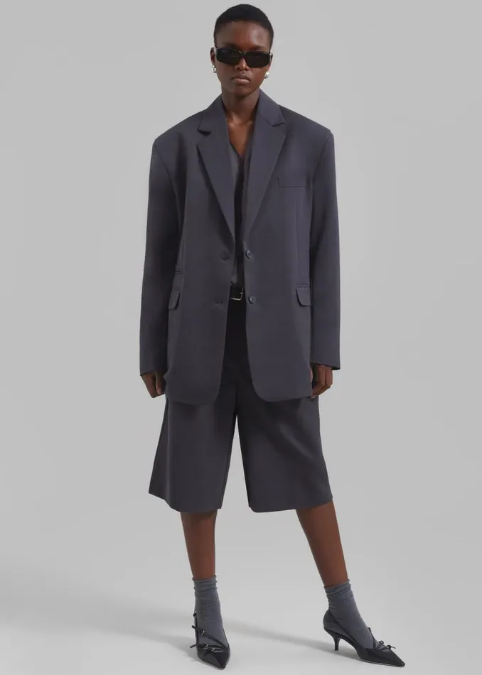 Women The Frankie Shop Outerwear Wilma Blazer Charcoal