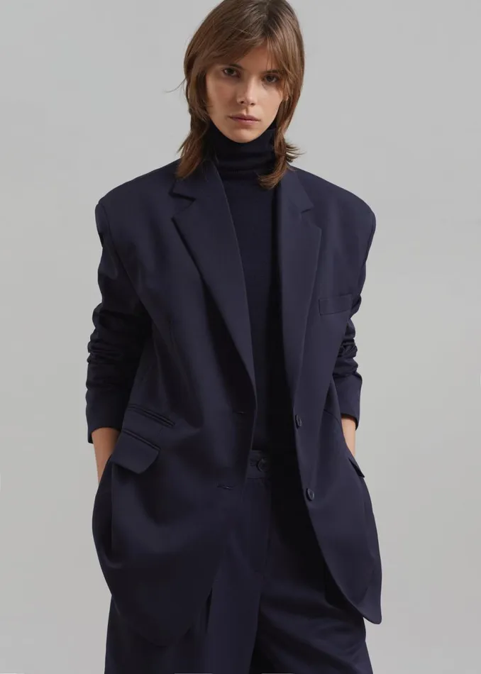 Women The Frankie Shop Outerwear Wilma Blazer Navy