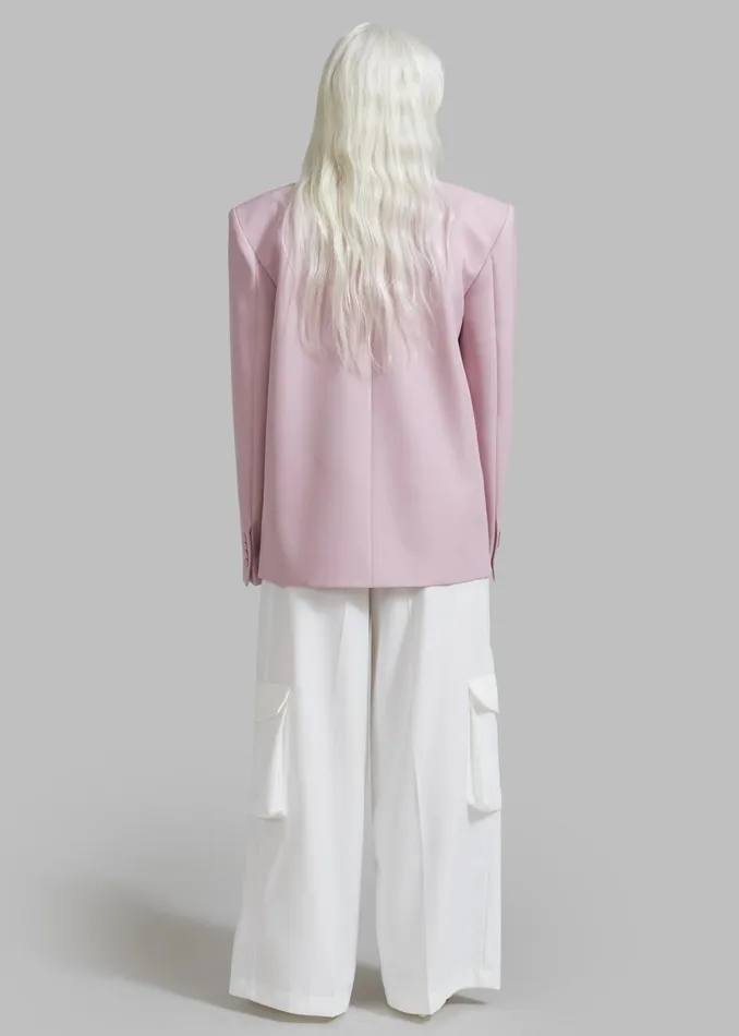 Women The Frankie Shop Outerwear Zia Covered Buttons Blazer Pink