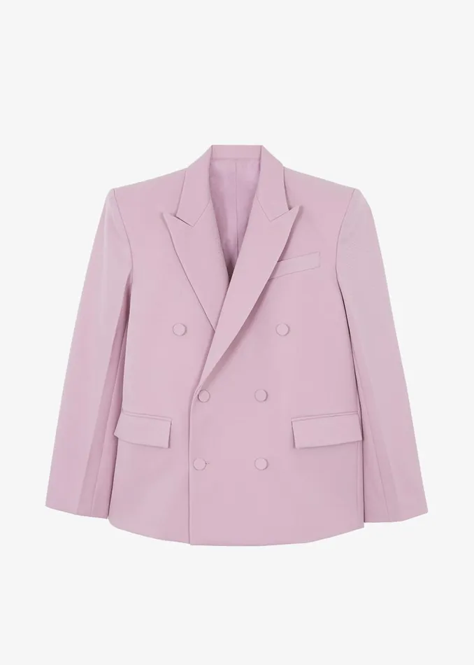 Women The Frankie Shop Outerwear Zia Covered Buttons Blazer Pink