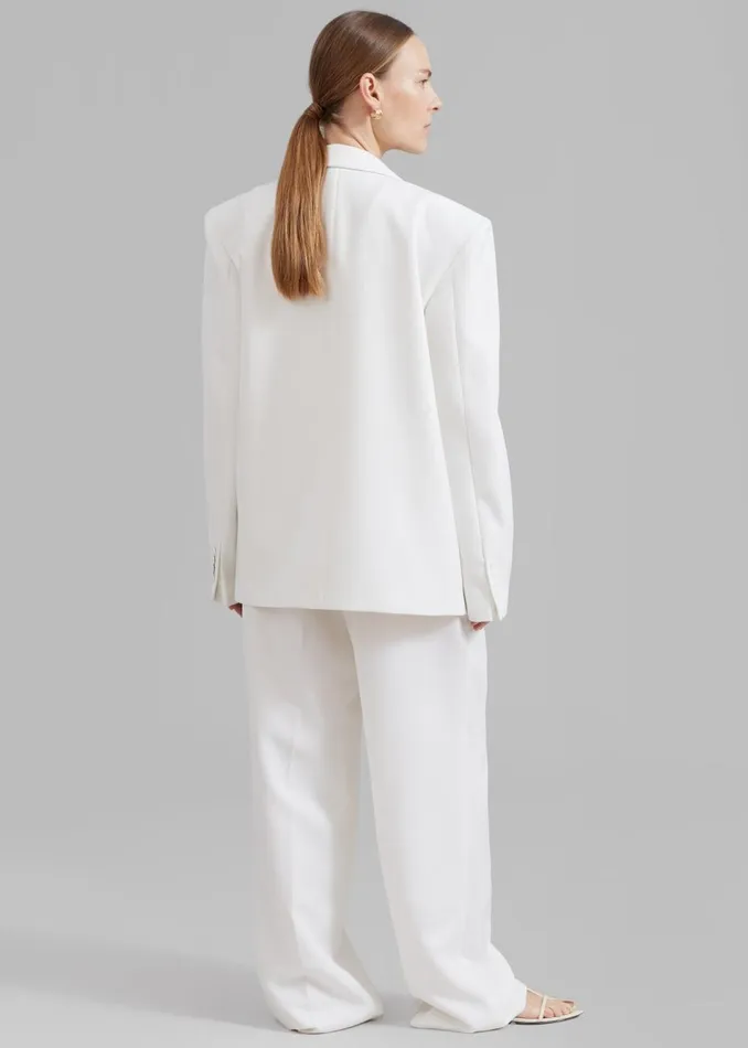 Women The Frankie Shop Outerwear Zia Covered Buttons Blazer White