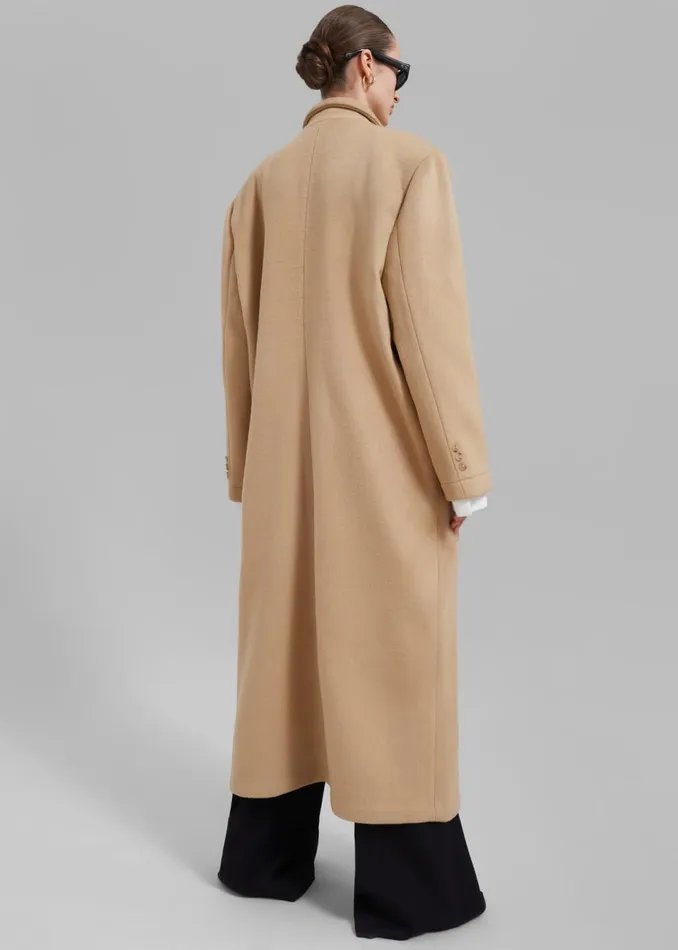 Women The Frankie Shop Outerwear Zoe Wool Coat Beige