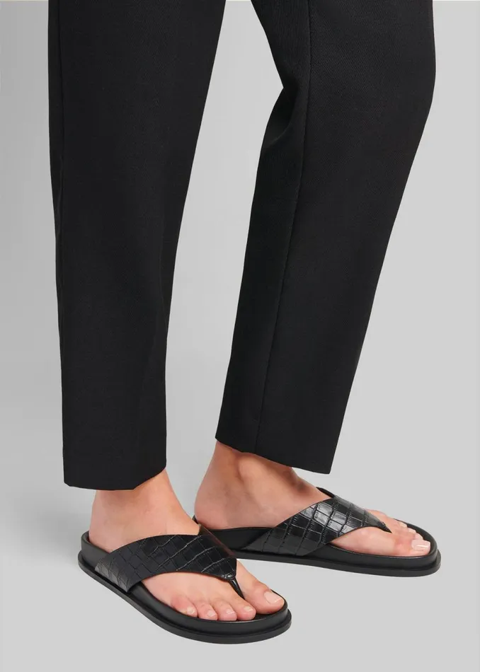 Women The Frankie Shop Shoes AEmery Alma Sandal Black Croc