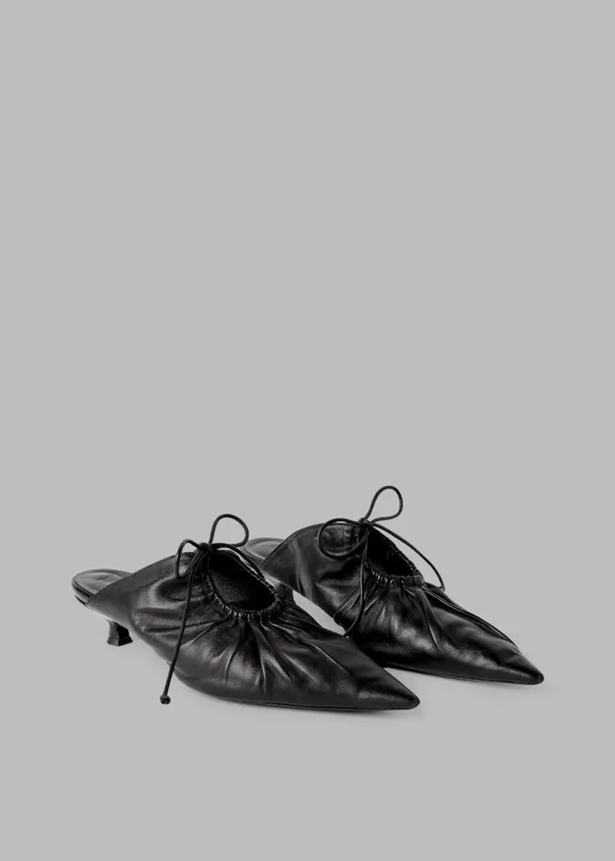 Women The Frankie Shop Shoes By Malene Birger Masey Leather Mules Black