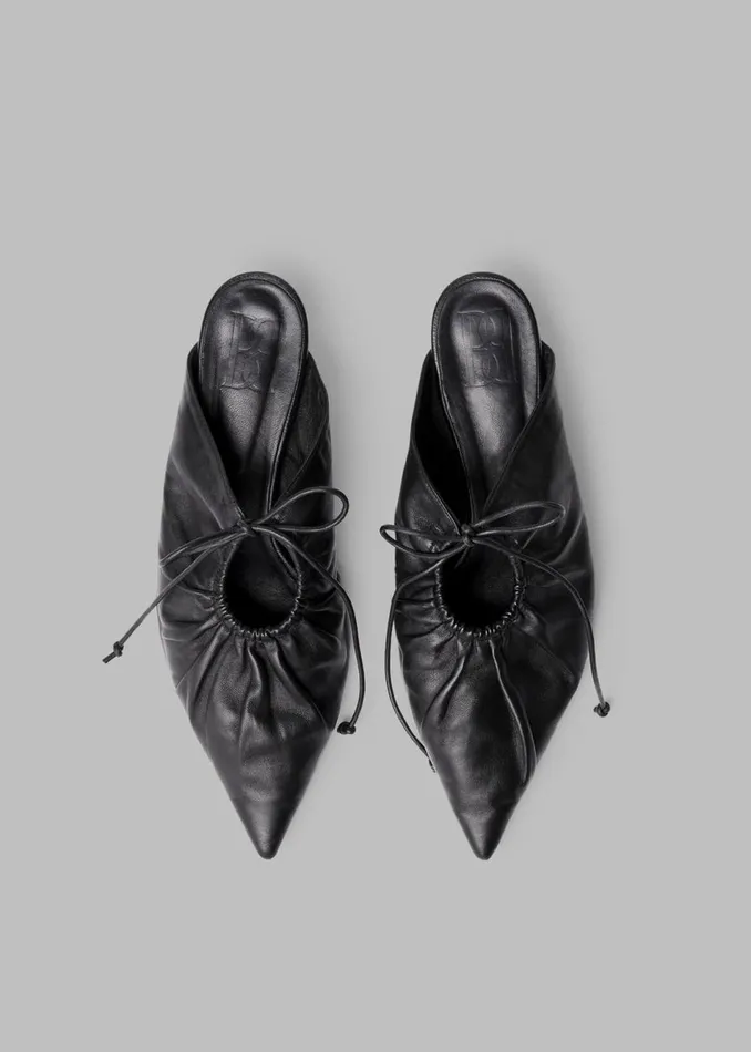 Women The Frankie Shop Shoes By Malene Birger Masey Leather Mules Black