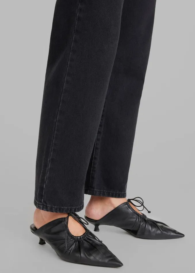 Women The Frankie Shop Shoes By Malene Birger Masey Leather Mules Black