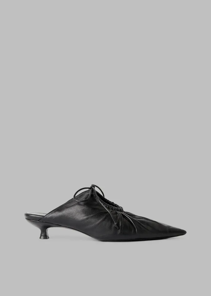 Women The Frankie Shop Shoes By Malene Birger Masey Leather Mules Black