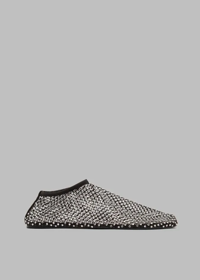 Women The Frankie Shop Shoes Christopher Esber Minette Flat Blackclear Crystal
