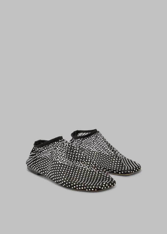 Women The Frankie Shop Shoes Christopher Esber Minette Flat Blackclear Crystal