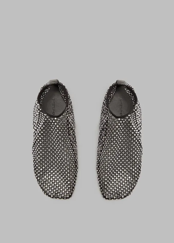 Women The Frankie Shop Shoes Christopher Esber Minette Flat Blackclear Crystal