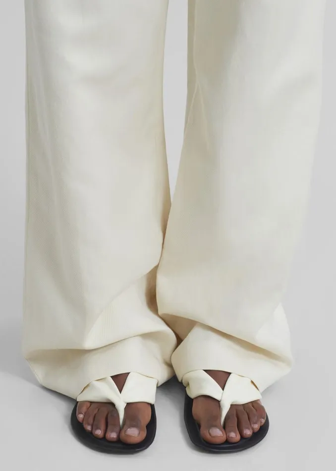 Women The Frankie Shop Shoes Loulou Studio Sahado Leather Sandals Soft Cream