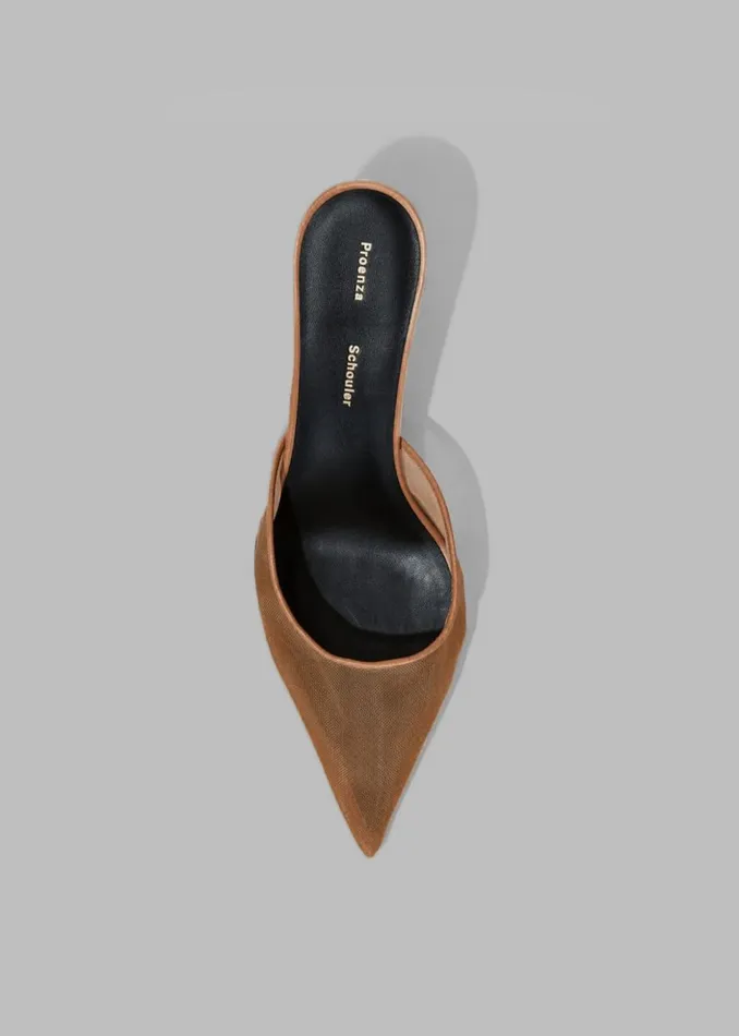 Women The Frankie Shop Shoes Proenza Schouler Spike Mules In Tulle Mesh Birch Women The Frankie Shop Shoes Proenza Schouler Spike Mules In Tulle Mesh Birch