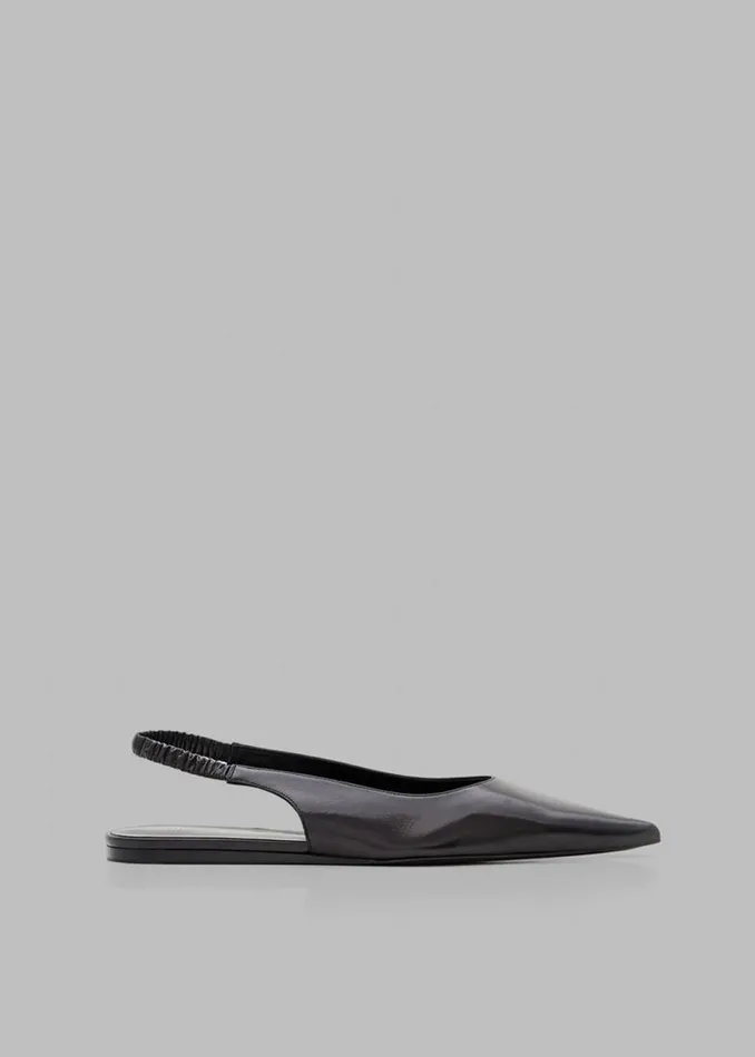 Women The Frankie Shop Shoes Proenza Schouler Spike Slingback Flats Black