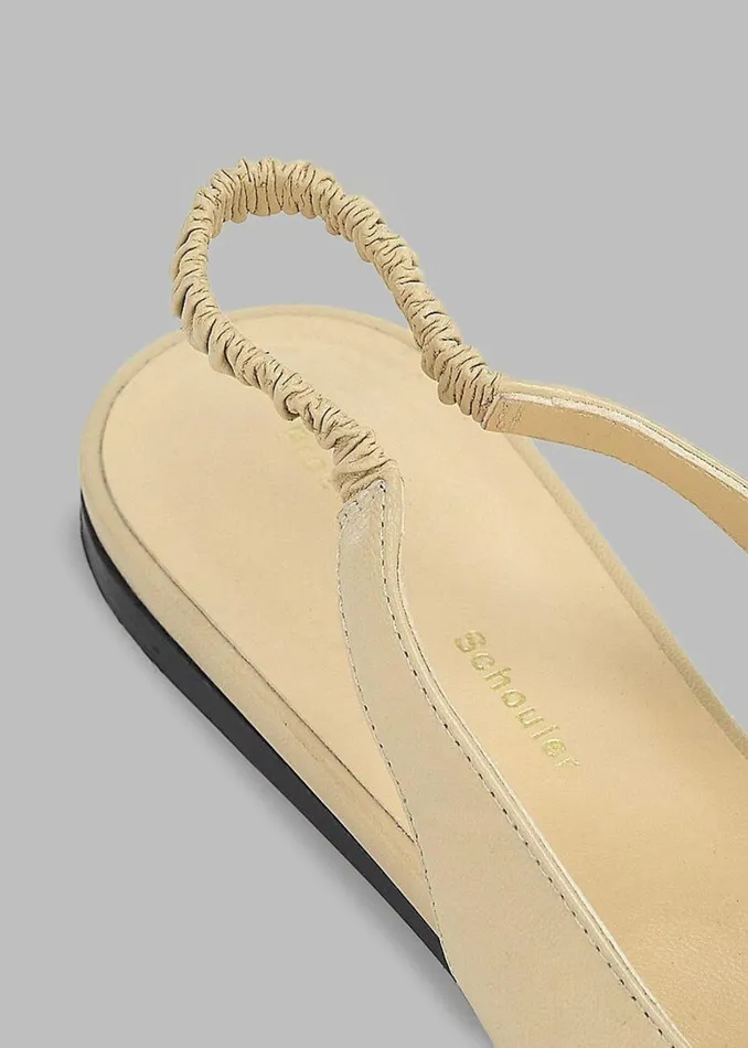 Women The Frankie Shop Shoes Proenza Schouler Spike Slingback Flats Parchment