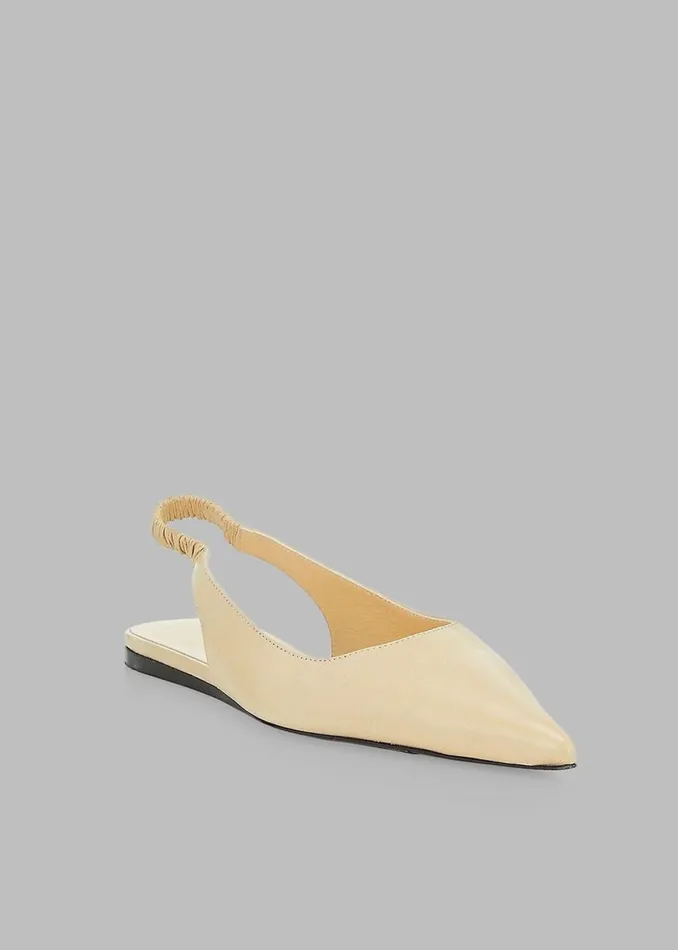 Women The Frankie Shop Shoes Proenza Schouler Spike Slingback Flats Parchment