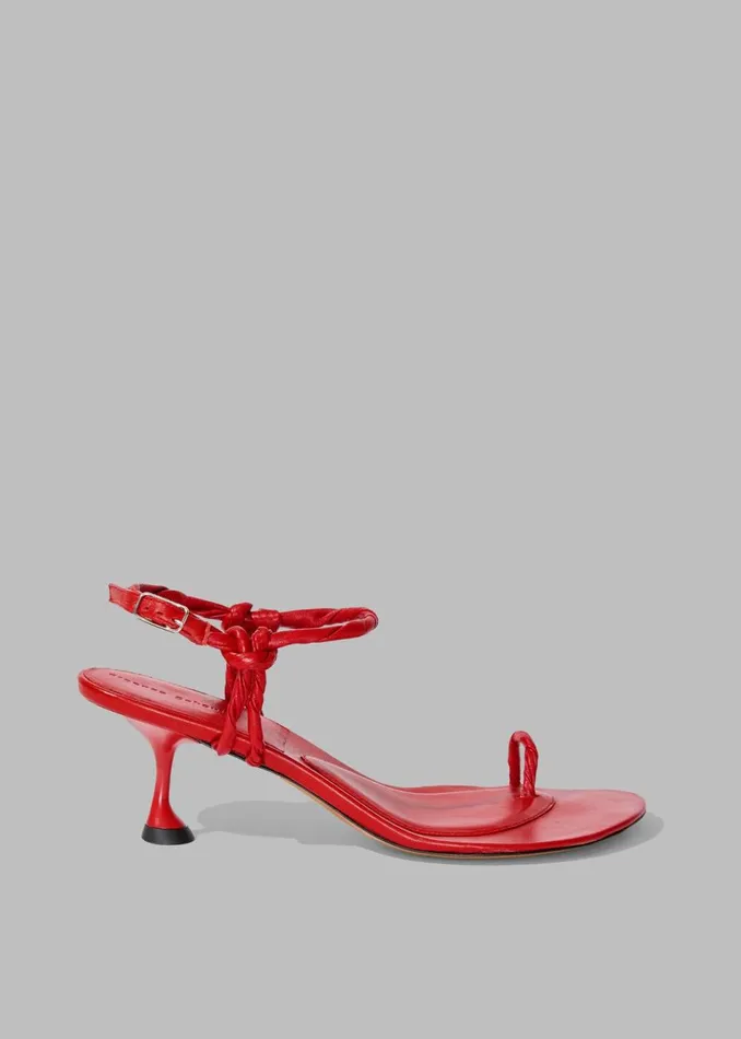 Women The Frankie Shop Shoes Proenza Schouler Tee Toe Ring Sandals Red