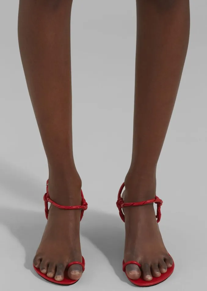 Women The Frankie Shop Shoes Proenza Schouler Tee Toe Ring Sandals Red