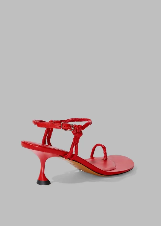 Women The Frankie Shop Shoes Proenza Schouler Tee Toe Ring Sandals Red