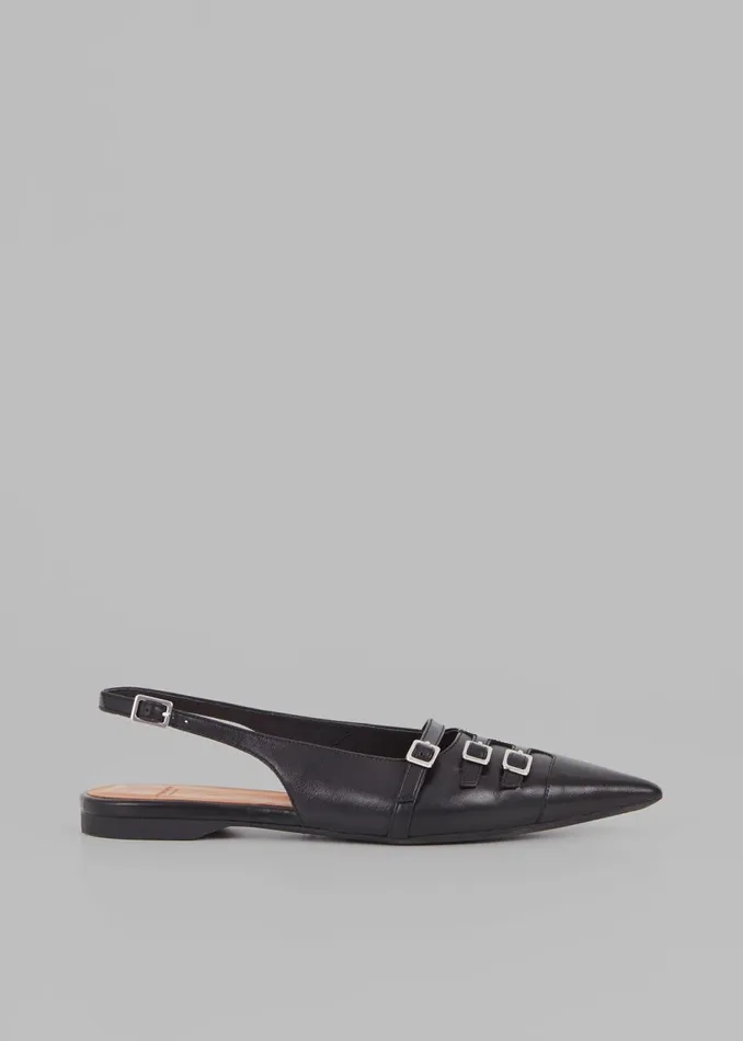 Women The Frankie Shop Shoes Vagabond Hermine Buckle Slingbacks Black