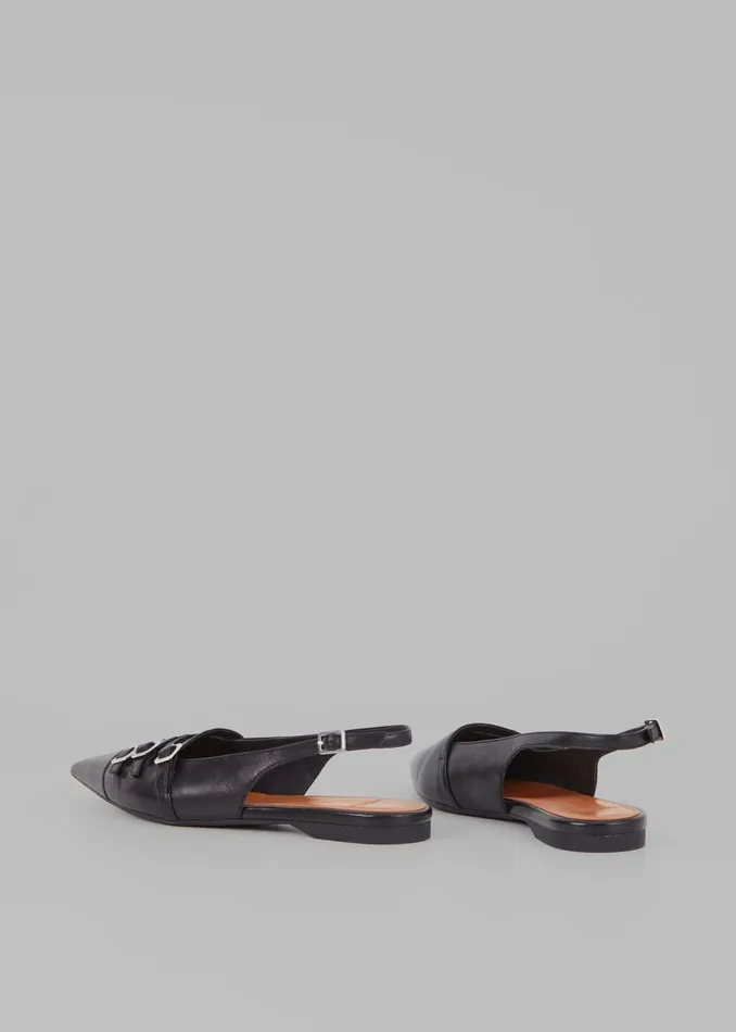 Women The Frankie Shop Shoes Vagabond Hermine Buckle Slingbacks Black