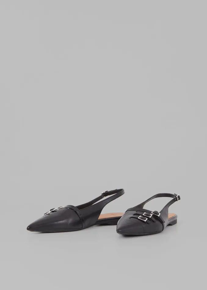 Women The Frankie Shop Shoes Vagabond Hermine Buckle Slingbacks Black