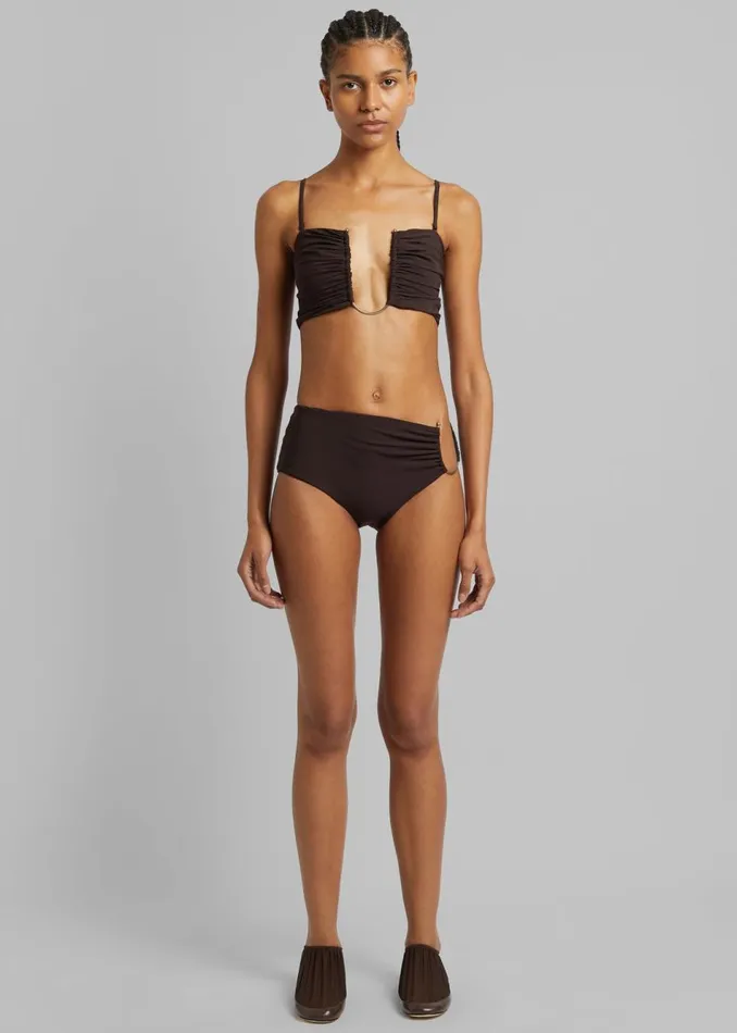 Women The Frankie Shop Swimwear Christopher Esber U Prong Brief Cacao