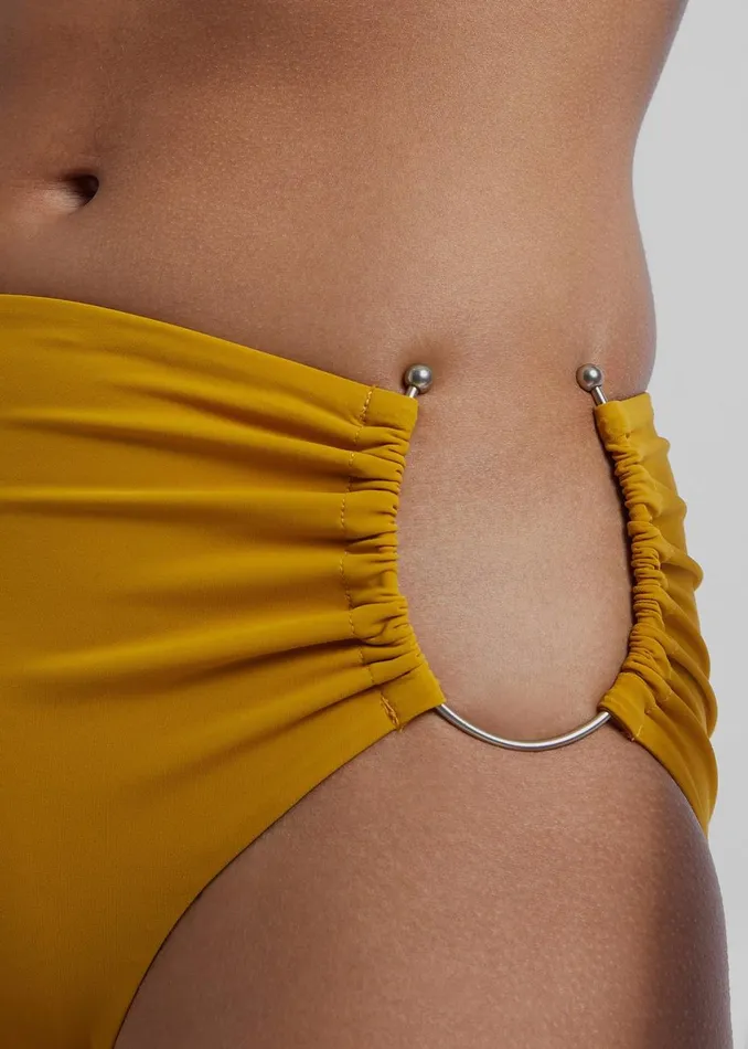 Women The Frankie Shop Swimwear Christopher Esber U Prong Brief Mustard
