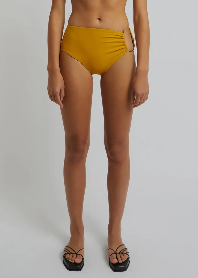 Women The Frankie Shop Swimwear Christopher Esber U Prong Brief Mustard