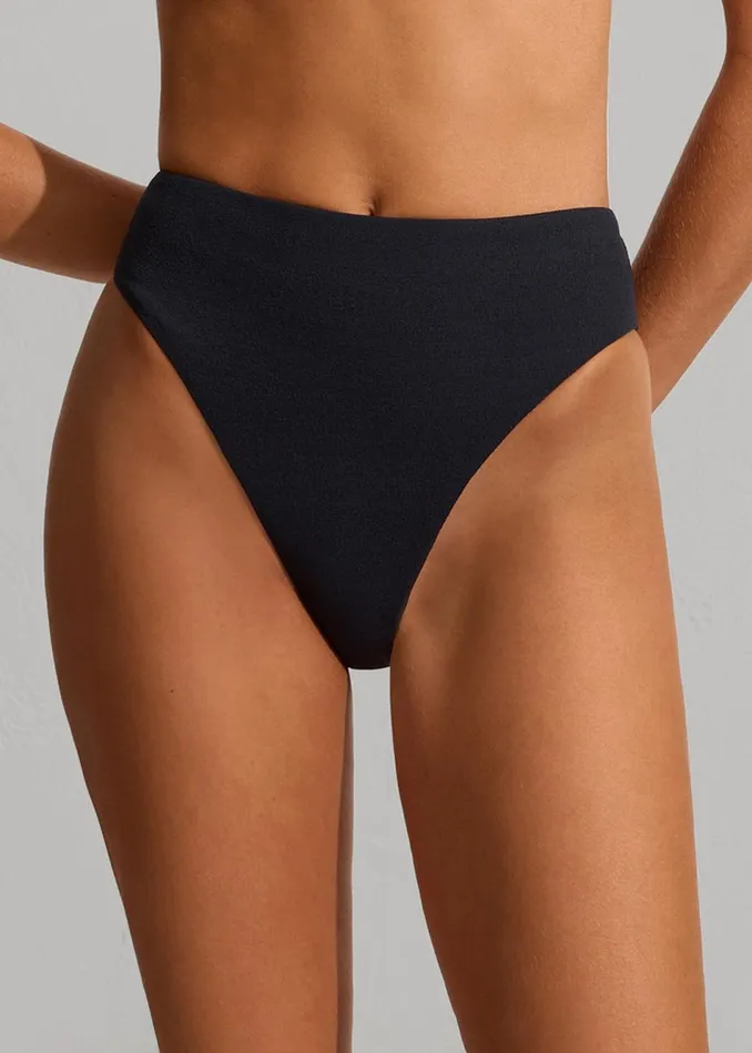 Women The Frankie Shop Swimwear Matteau Nineties High Waist Bikini Brief Navy Crinkle Women The Frankie Shop Swimwear Matteau Nineties High Waist Bikini Brief Navy Crinkle