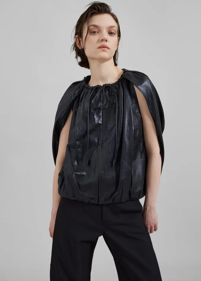 Women The Frankie Shop Tops 31 Phillip Lim Cocoon Zip Top Black