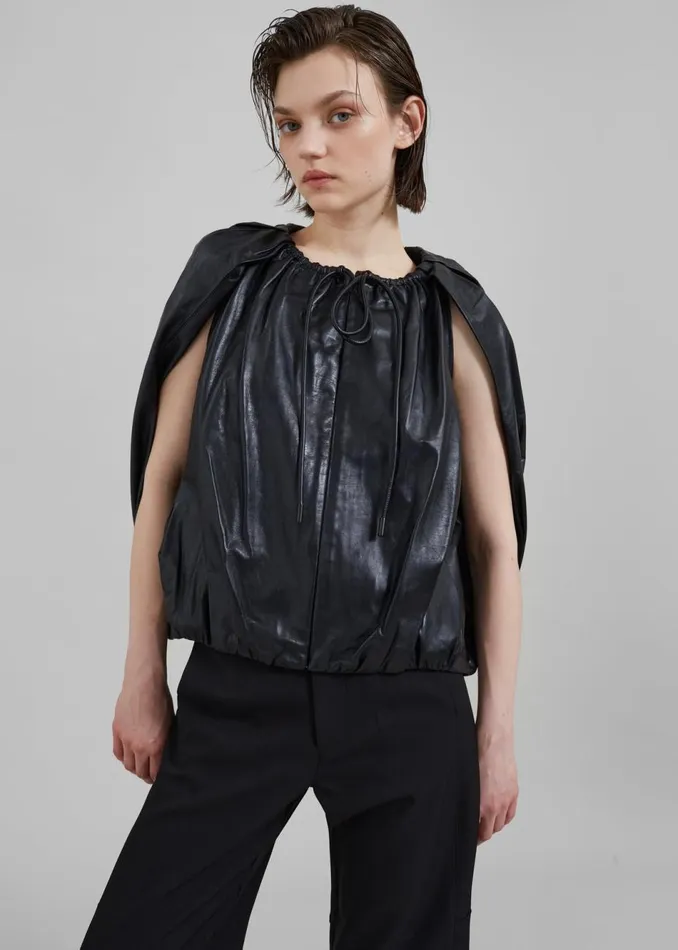 Women The Frankie Shop Tops 31 Phillip Lim Cocoon Zip Top Black