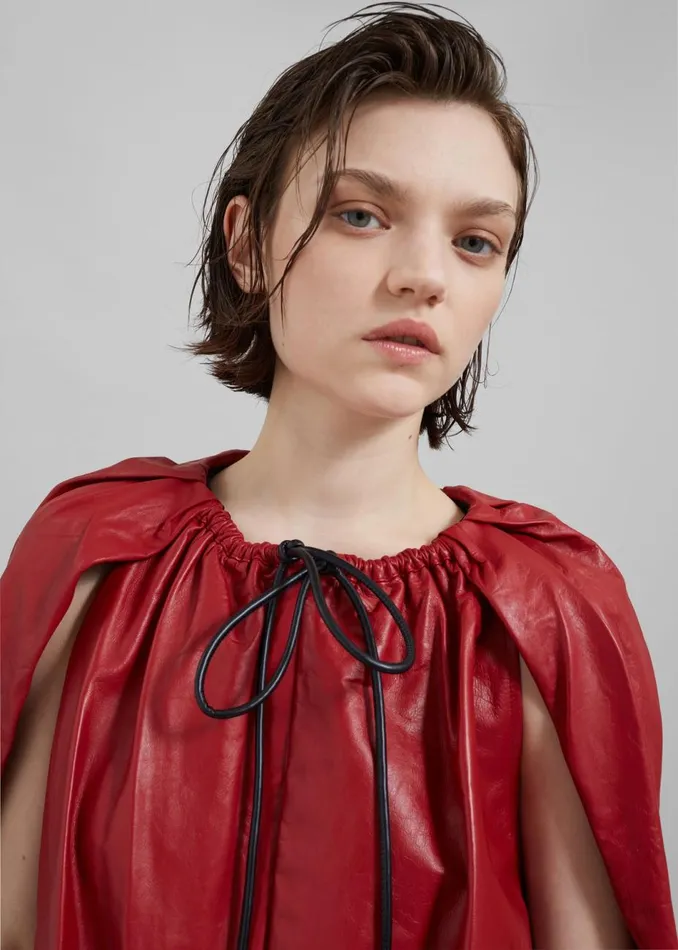 Women The Frankie Shop Tops 31 Phillip Lim Cocoon Zip Top Red