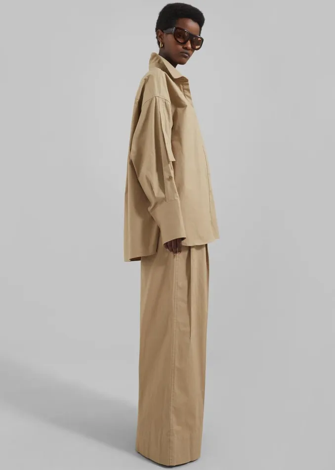 Women The Frankie Shop Tops 31 Phillip Lim Drop Back Long Sleeve Shirt With Convertible Sleeve
