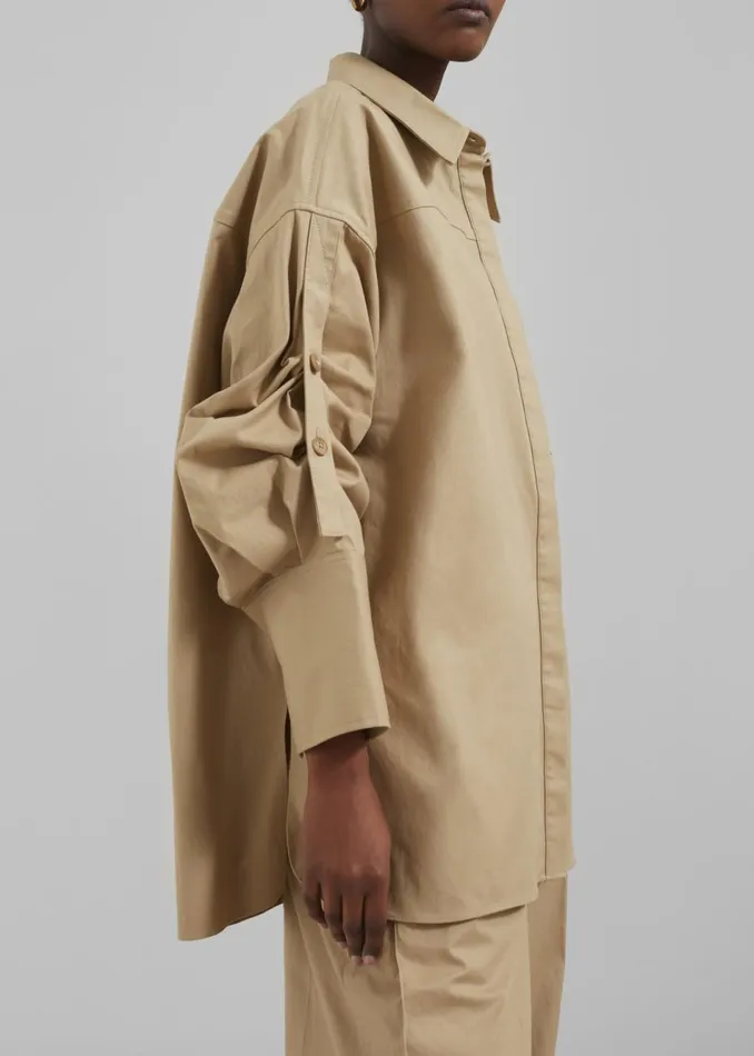 Women The Frankie Shop Tops 31 Phillip Lim Drop Back Long Sleeve Shirt With Convertible Sleeve