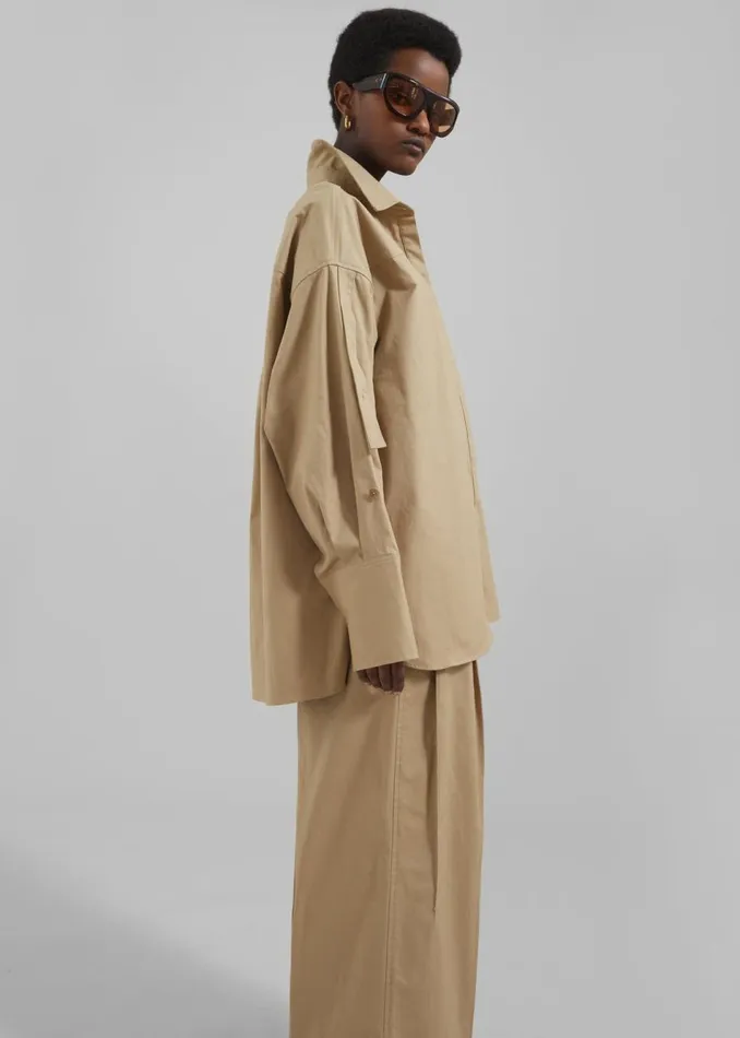 Women The Frankie Shop Tops 31 Phillip Lim Drop Back Long Sleeve Shirt With Convertible Sleeve
