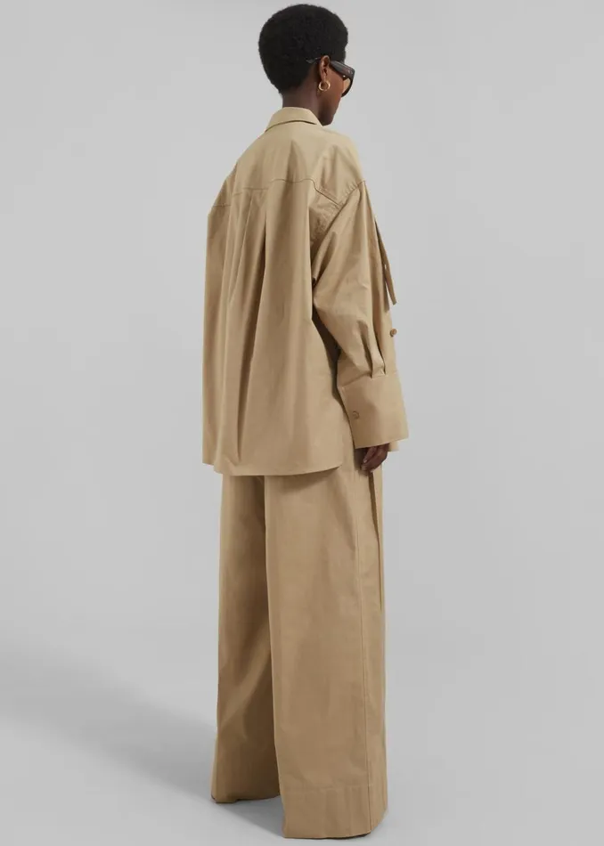 Women The Frankie Shop Tops 31 Phillip Lim Drop Back Long Sleeve Shirt With Convertible Sleeve