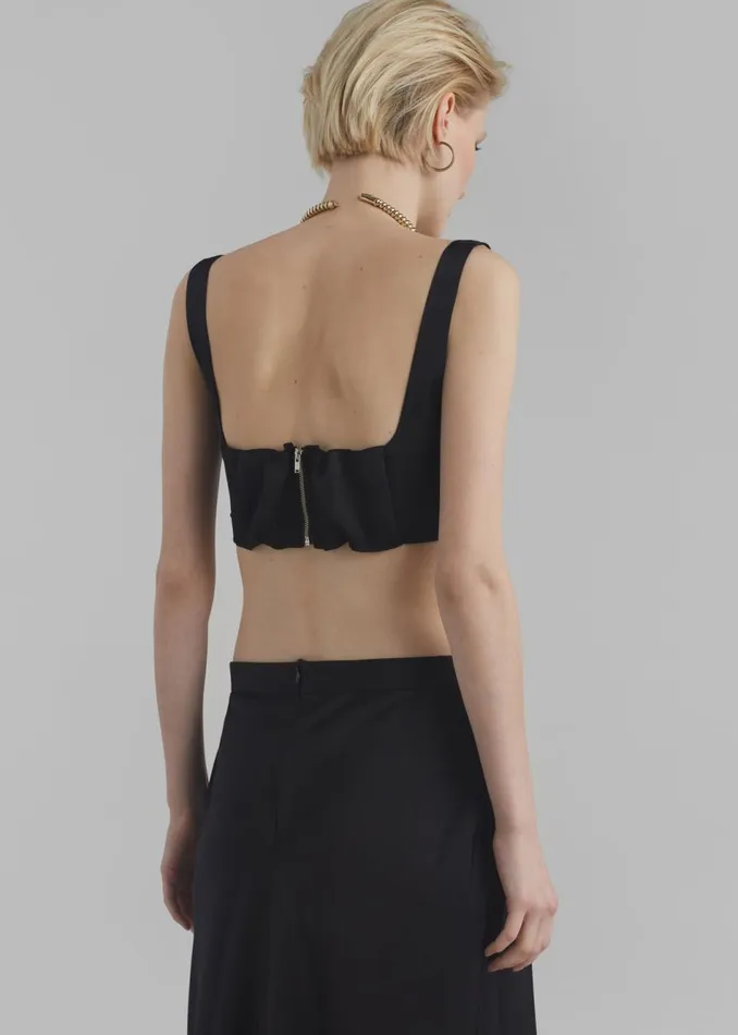 Women The Frankie Shop Tops Ada Satin Bra Top Black