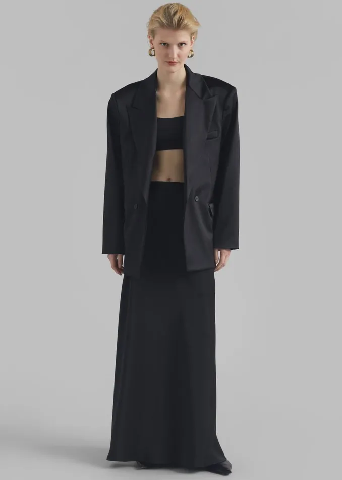 Women The Frankie Shop Tops Ada Satin Bra Top Black