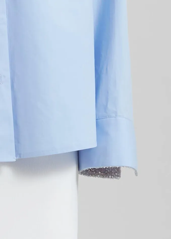 Women The Frankie Shop Tops Aniston Button Up Shirt Sky