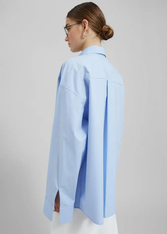 Women The Frankie Shop Tops Aniston Button Up Shirt Sky