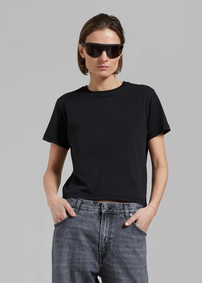 Women The Frankie Shop Tops Athens Tee Black