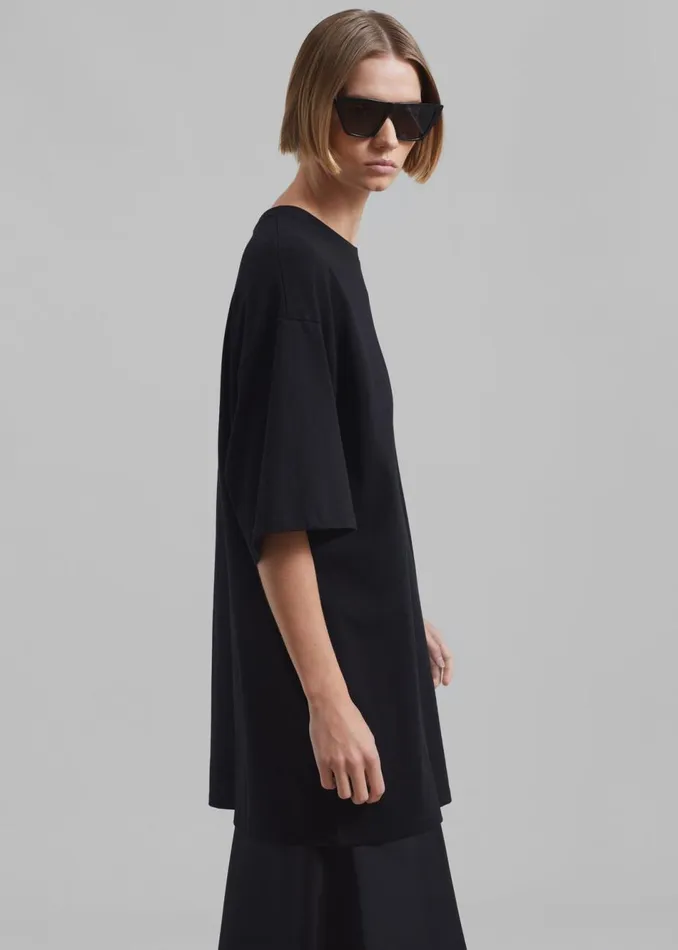 Women The Frankie Shop Tops Avak Oversized Tee Black