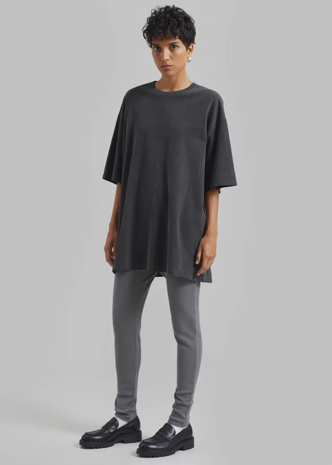 Women The Frankie Shop Tops Avak Oversized Tee Charcoal