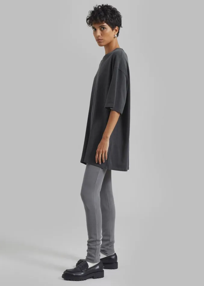 Women The Frankie Shop Tops Avak Oversized Tee Charcoal