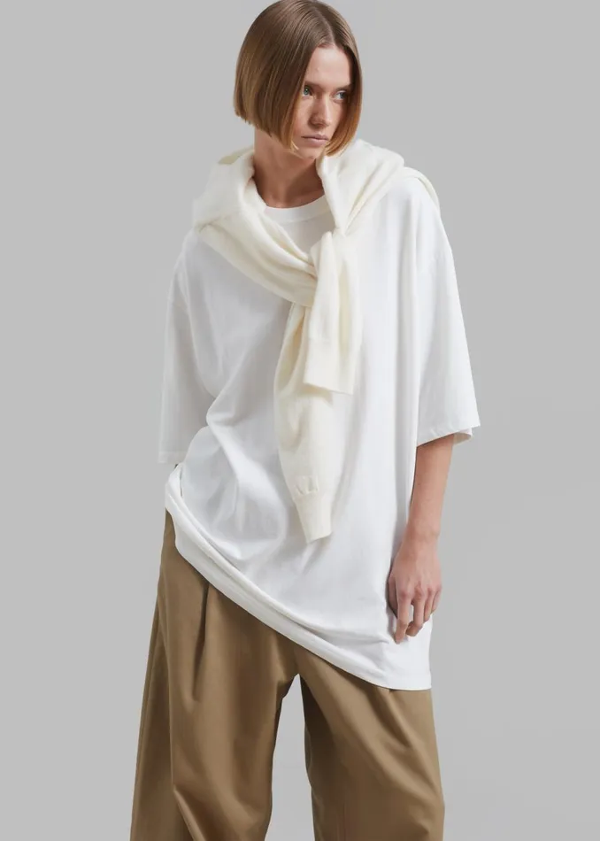 Women The Frankie Shop Tops Avak Oversized Tee White