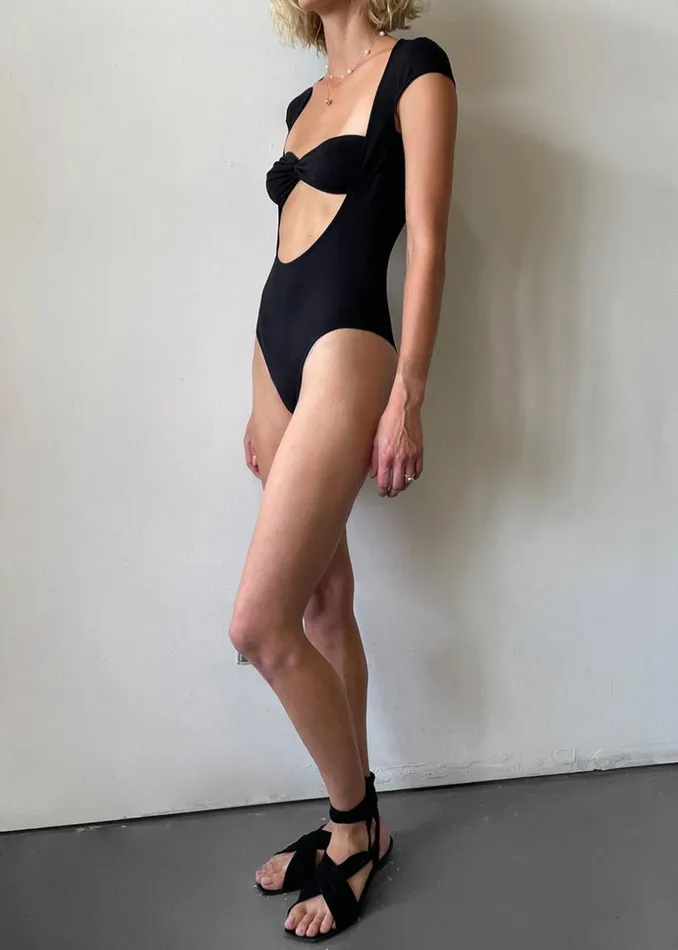 Women The Frankie Shop Tops Beaufille Baes Bodysuit Black