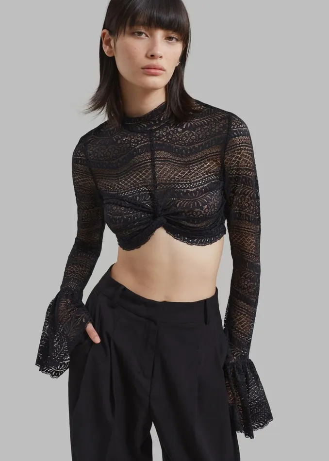 Women The Frankie Shop Tops Beaufille Frida Blouse Black